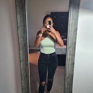 ABERCROMBIE- CURVE LOVE black mom jean